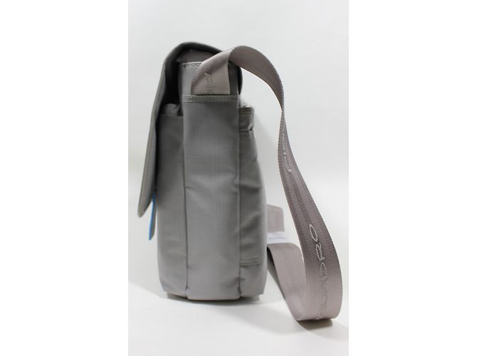 Autre Marque Borsa Satchel Piquadro in tela grigia - vista 3