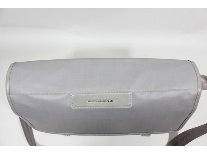 Autre Marque Borsa Satchel Piquadro in tela grigia - vista 5