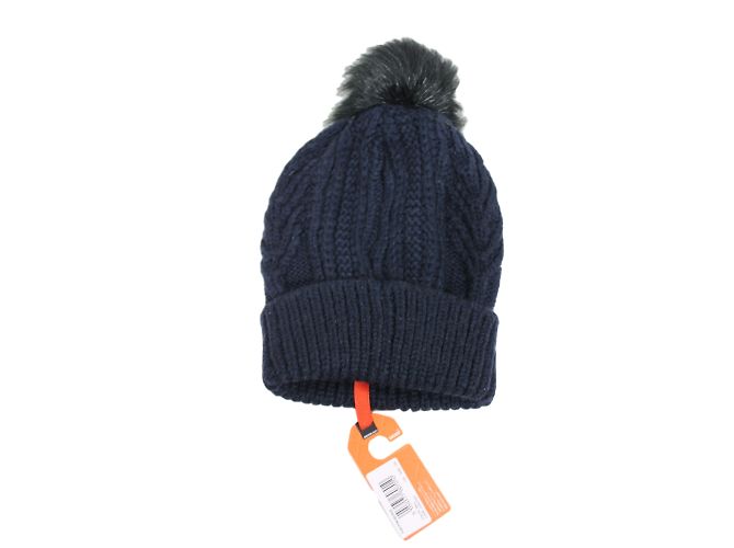 Berretto Superdry Blu Scuro con Nappa in Pelliccia Sintetica - vista 2