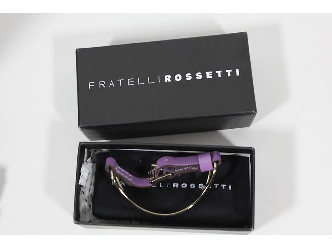Fratelli Rosseti Bracciale in Pelle Vernice Viola Argento - vista 8
