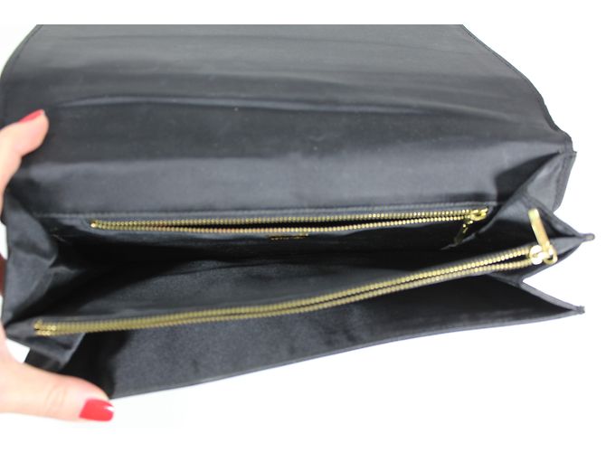 Pochette Laurèl in tessuto nero - vista 4