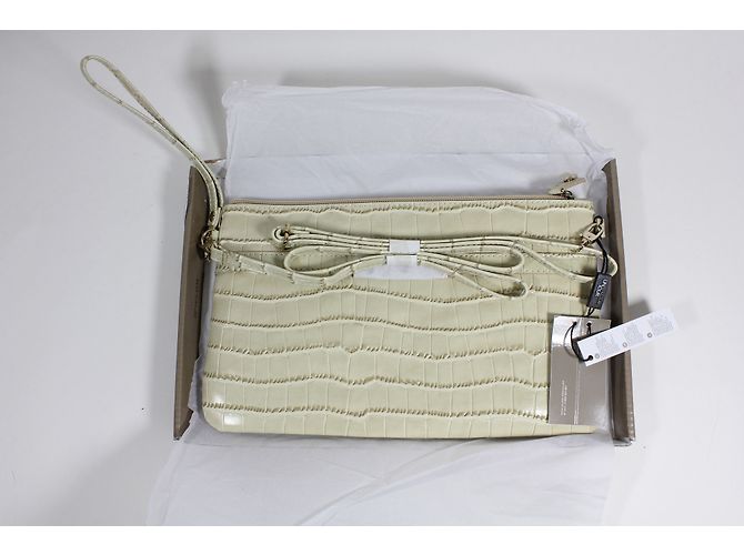 Autre Marque Geldbörse Krokodileffekt Sand aus Polyester - Ansicht 5
