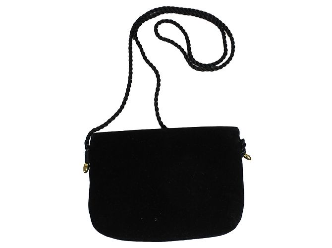 Nina Ricci Borsa da sera in velluto nero - vista 2