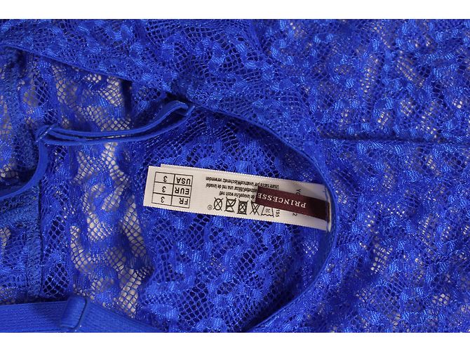Autre Marque Princesse Tam Tam Body de encaje azul eléctrico - vista 3