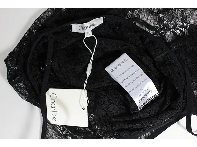 Autre Marque Schwarzer Spitzenbody Größe 40 - Ansicht 3