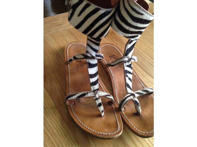 K Jacques Sandalen Zebra-druck - Ansicht 2