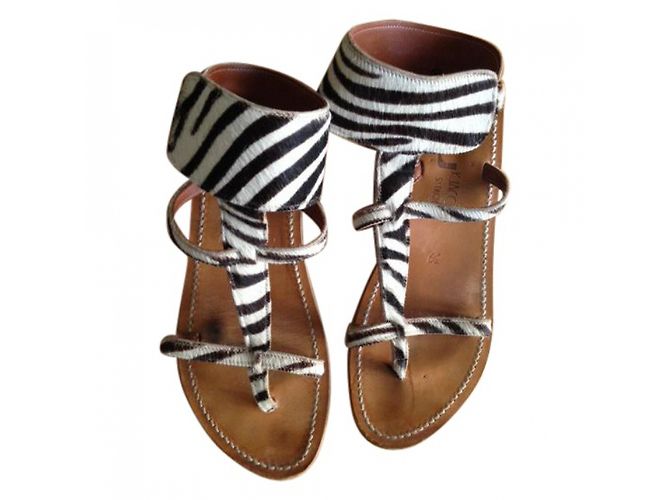 K Jacques Sandalen Zebra-druck - Ansicht 4