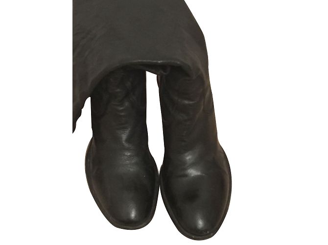 Autre Marque Botas Mercedeh de piel negra altas Negro - vista 2