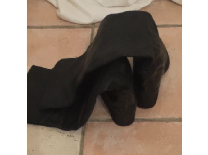 Autre Marque Botas Mercedeh de piel negra altas Negro - vista 6
