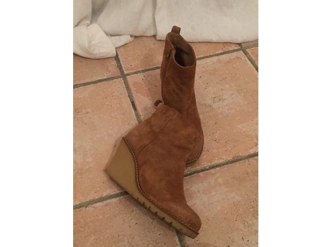 Autre Marque Cosmo Paris Stiefeletten Nubuk Cognac - Ansicht 5