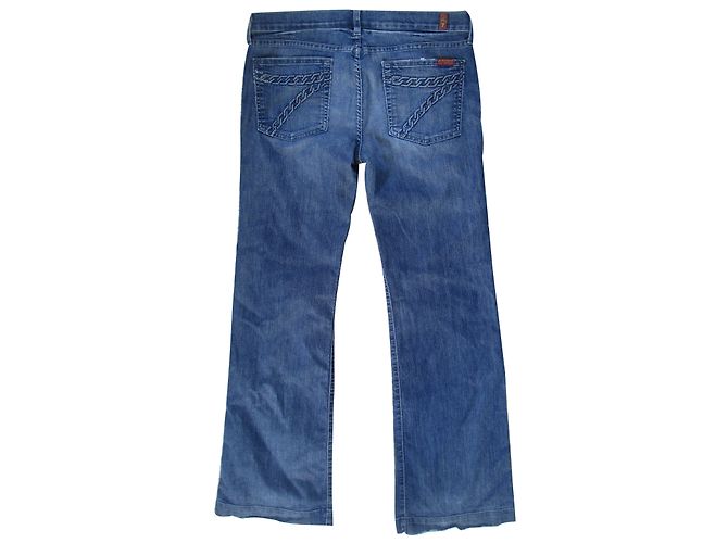 Vaqueros Boot Cut 7 For All Mankind Azules Algodón Talla 31 - vista 2