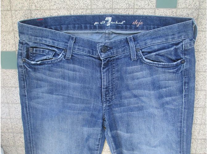 Vaqueros Boot Cut 7 For All Mankind Azules Algodón Talla 31 - vista 3