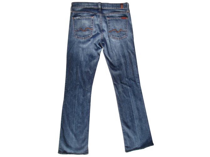 7 For All Mankind Vaqueros Boot Cut Azules Algodón Talla 29 - vista 2