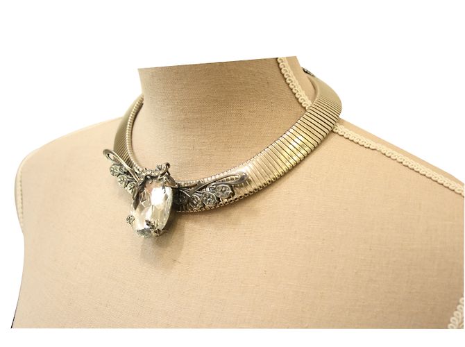 Autre Marque Collana girocollo Art Deco Ermani Bulatti Argentata Argento - vista 2