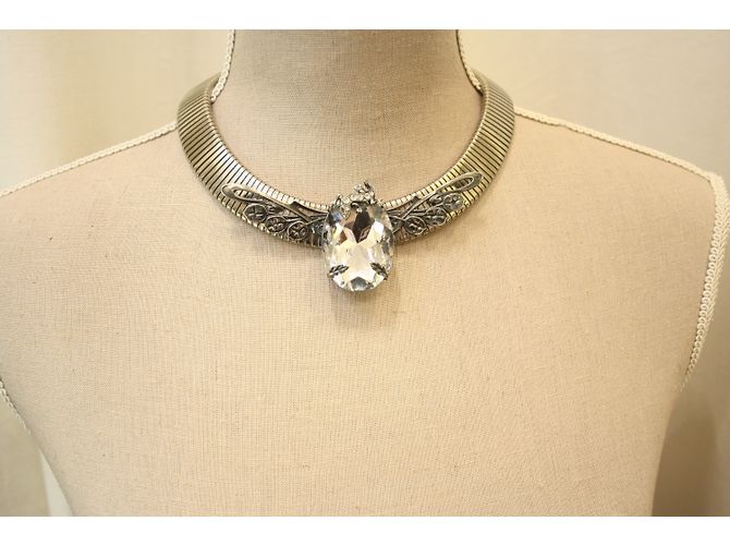 Autre Marque Collana girocollo Art Deco Ermani Bulatti Argentata Argento - vista 3