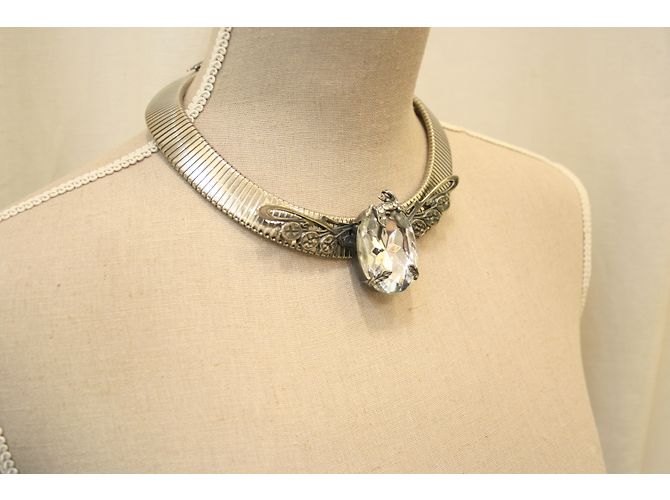 Autre Marque Collana girocollo Art Deco Ermani Bulatti Argentata Argento - vista 4