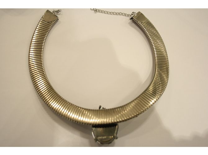 Autre Marque Collana girocollo Art Deco Ermani Bulatti Argentata Argento - vista 5