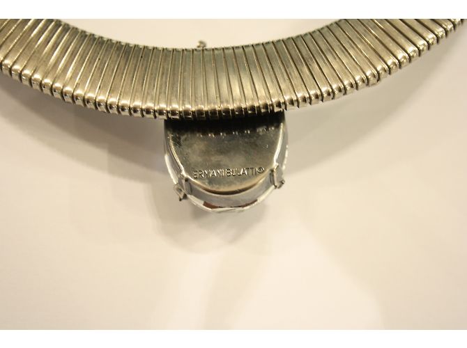 Autre Marque Collana girocollo Art Deco Ermani Bulatti Argentata Argento - vista 7