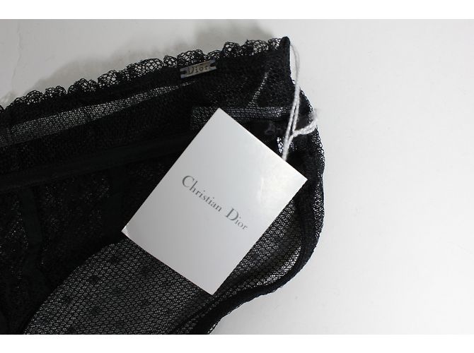 Christian Dior Höschen aus schwarzer Spitze Größe 40 - Ansicht 3