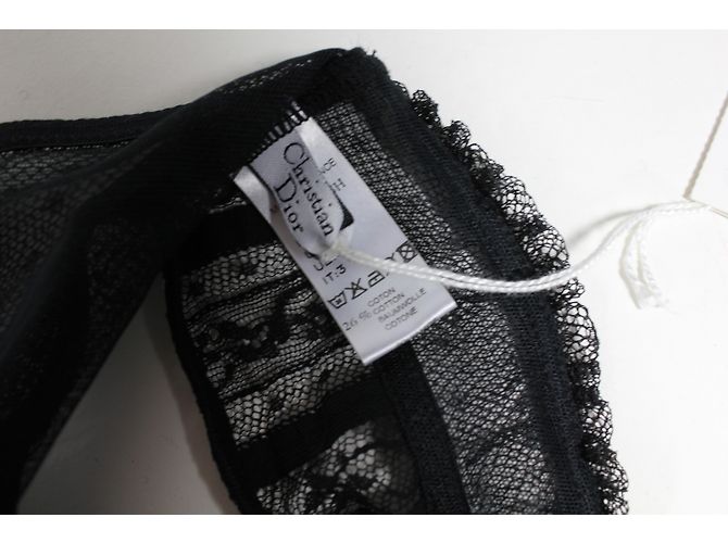 Christian Dior Höschen aus schwarzer Spitze Größe 40 - Ansicht 4