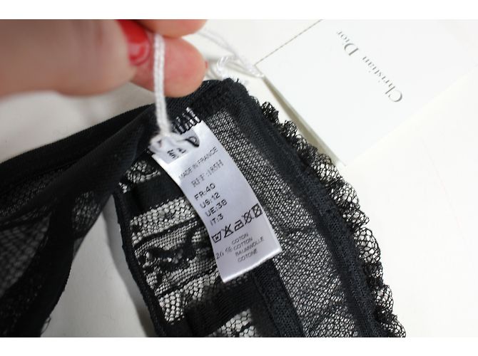 Christian Dior Höschen aus schwarzer Spitze Größe 40 - Ansicht 5