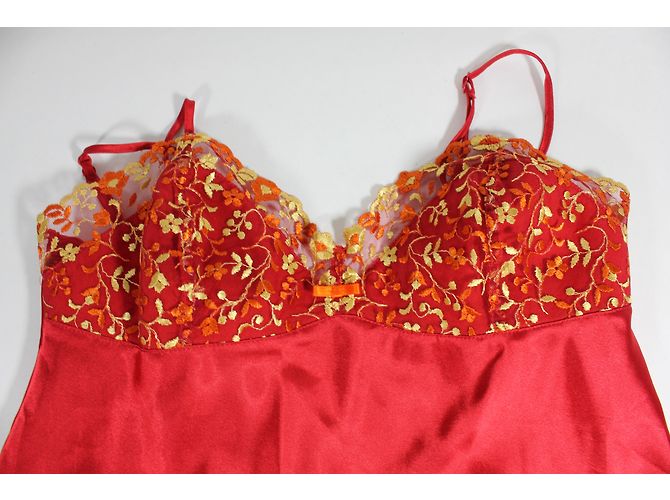 Autre Marque Etam Babydoll in Rot mit Spitze Größe 40 - Ansicht 3