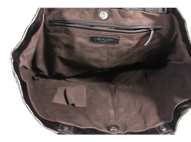 Yves Saint Laurent Tote in pelle marrone - vista 11