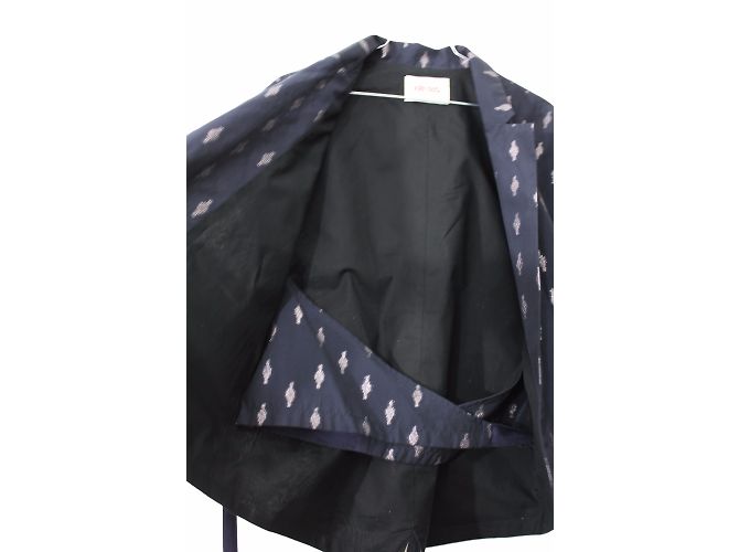 Kenzo Top Kimono de Algodón Negro con Bordados - vista 6
