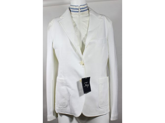 Blazer Fay Blanco de Algodón con Chaleco Extraíble - vista 3