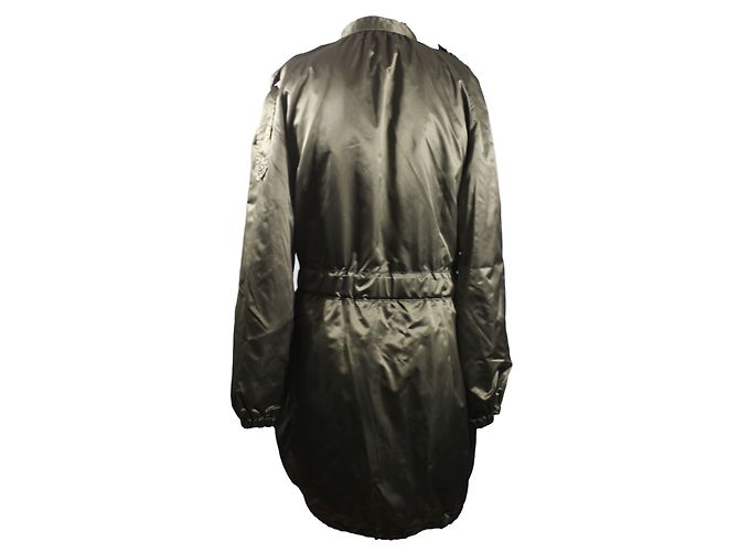 Parka de satén caqui Massimo Dutti - vista 5