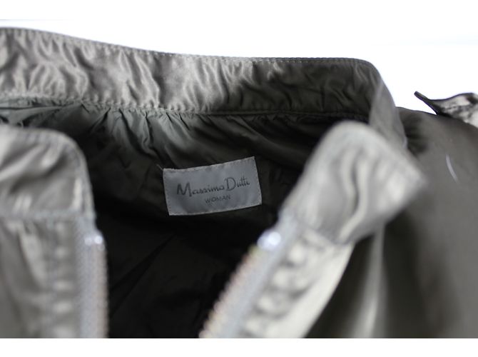 Parka de satén caqui Massimo Dutti - vista 6