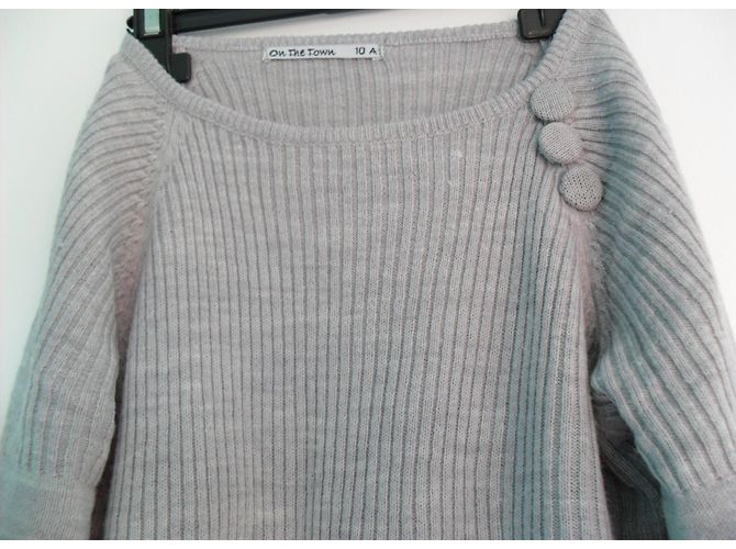 Autre Marque Robe pull No the Town en lin gris 10 ans - vue 2