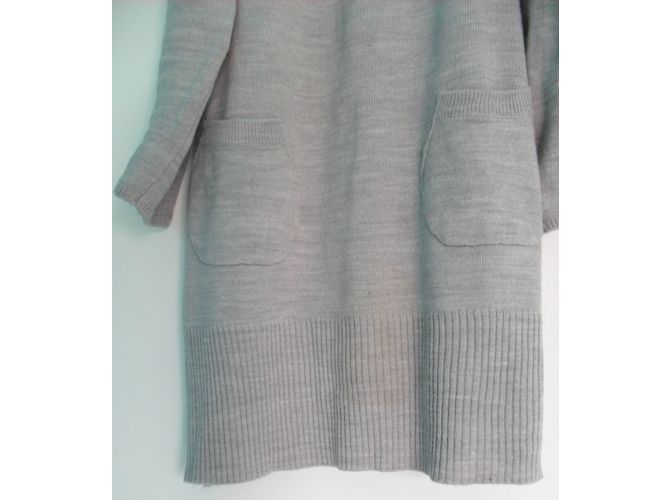 Autre Marque Robe pull No the Town en lin gris 10 ans - vue 3