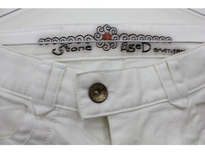 Autre Marque Pantalones acampanados de algodón crudo Vetus Petra - vista 3
