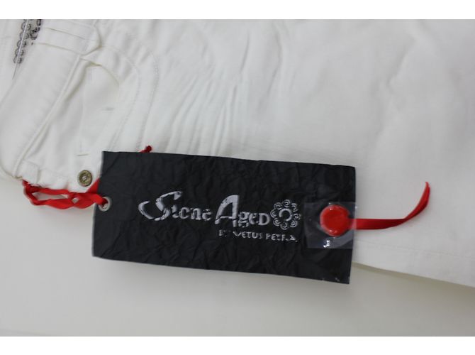 Autre Marque Pantalones acampanados de algodón crudo Vetus Petra - vista 5
