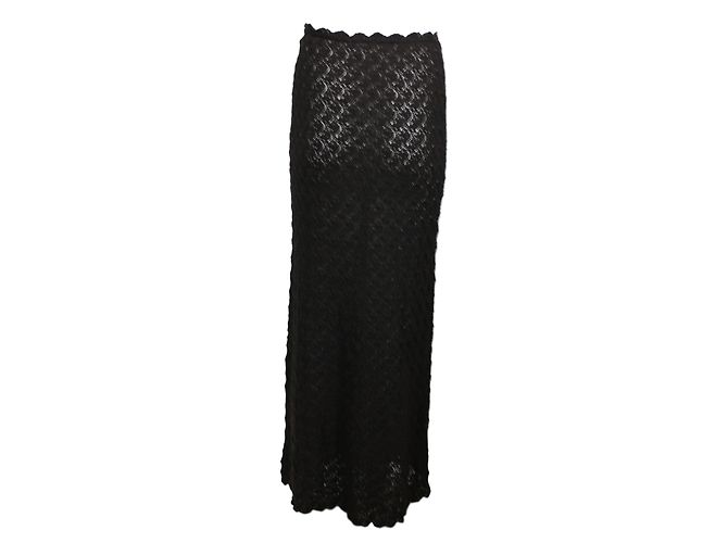 Falda larga de punto marrón Georges Rech Talla 36 Castaño - vista 3