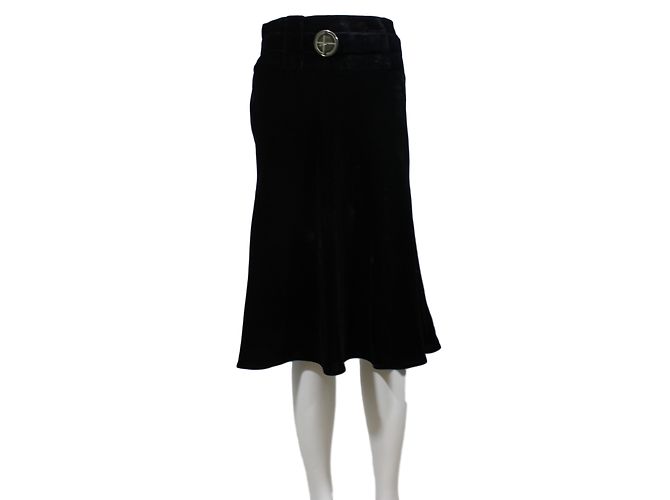 Falda Emporio Armani de terciopelo negro - vista 2