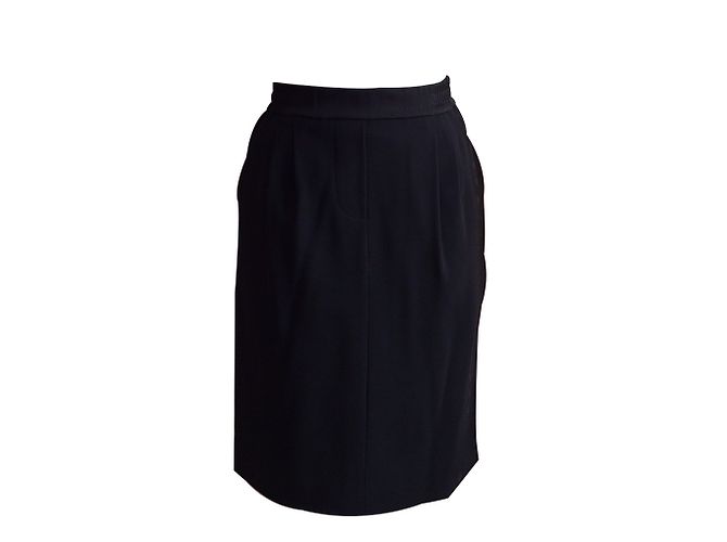 Falda negra de crepé Paule Ka Talla 38 Negro - vista 2