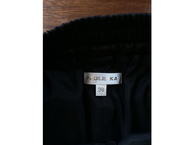 Falda negra de crepé Paule Ka Talla 38 Negro - vista 3