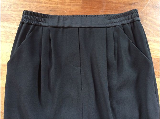 Falda negra de crepé Paule Ka Talla 38 Negro - vista 4