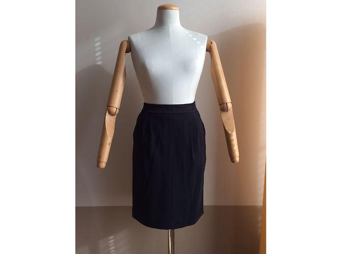 Falda negra de crepé Paule Ka Talla 38 Negro - vista 6
