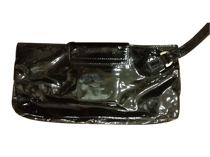 Pochette Chloé in vernice nera Nero - vista 2