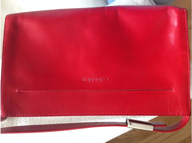 Borsa a mano Calvin Klein in pelle rossa Rosso - vista 3