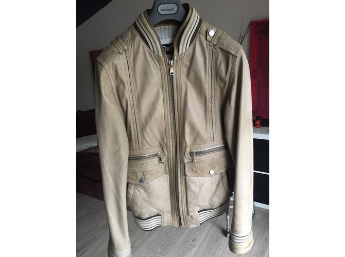 Dolce & Gabbana Lederjacke Beige - Ansicht 3