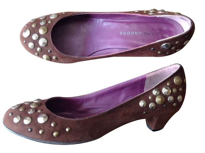 Bailarinas Marc Jacobs marrones de piel de gamo Castaño - vista 2