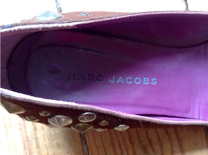Bailarinas Marc Jacobs marrones de piel de gamo Castaño - vista 4