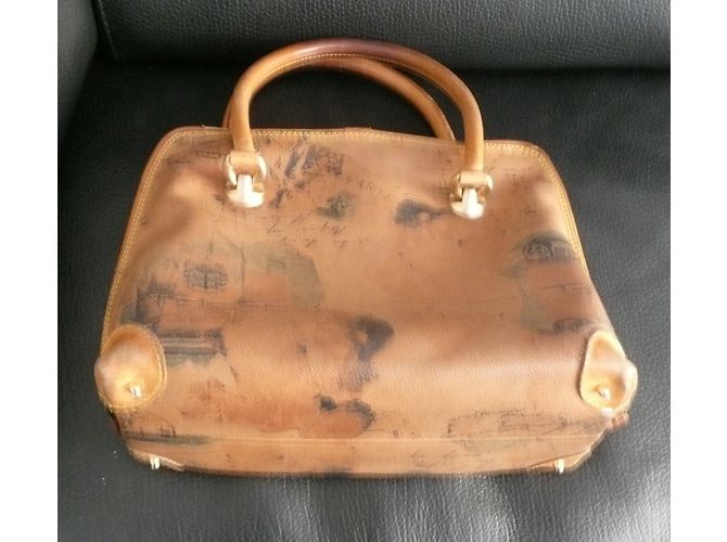 Autre Marque Cuir Way Mappemonde Handtasche aus Leder mehrfarbig Mehrfarben - Ansicht 3