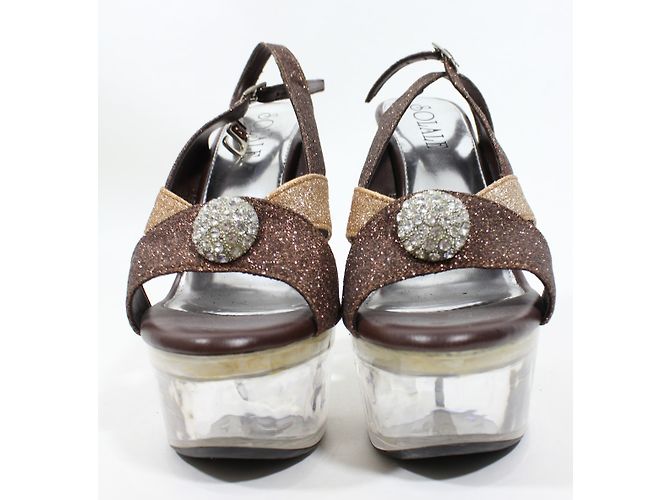 Autre Marque Sandali Solale con glitter tacco 14cm 35 - vista 5