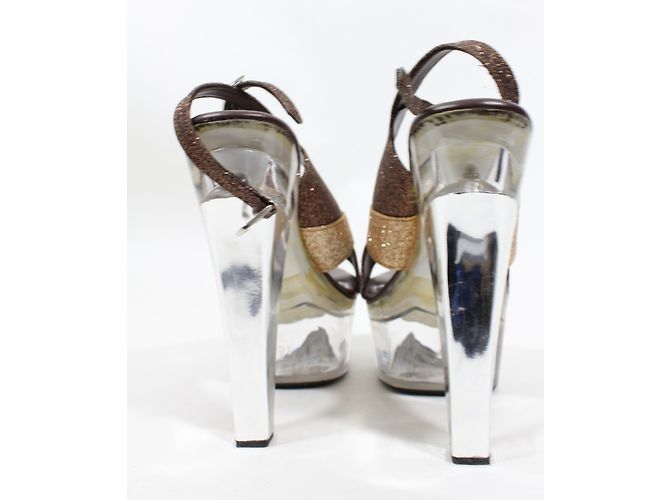 Autre Marque Sandali Solale con glitter tacco 14cm 35 - vista 6