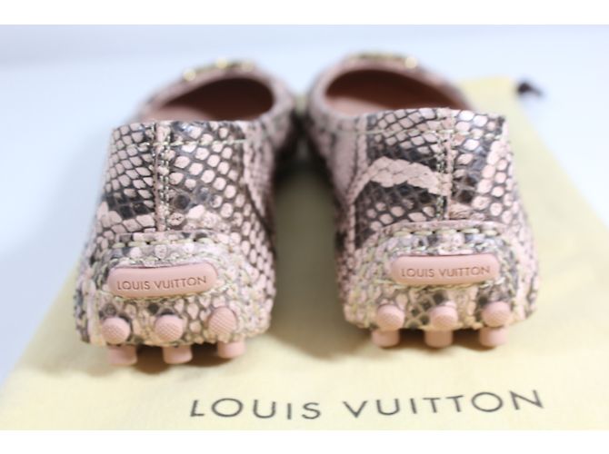 Sapatilhas Louis Vuitton em Python Rosa e Marrom - vista 6